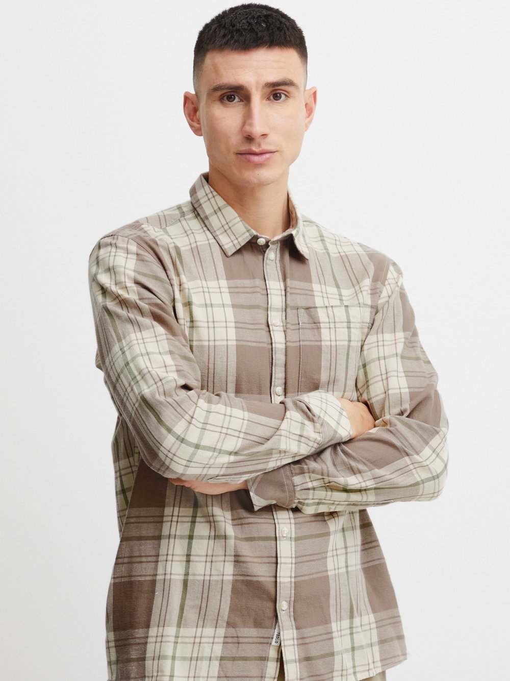 Indicode Langarmhemd Herren Regular Fit gestreift