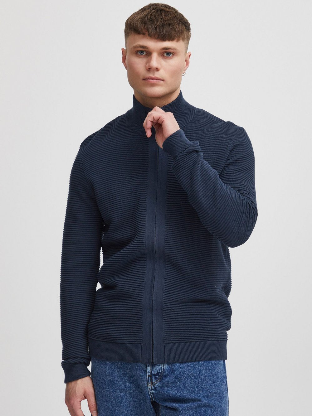 BLEND Strickjacke Herren meliert