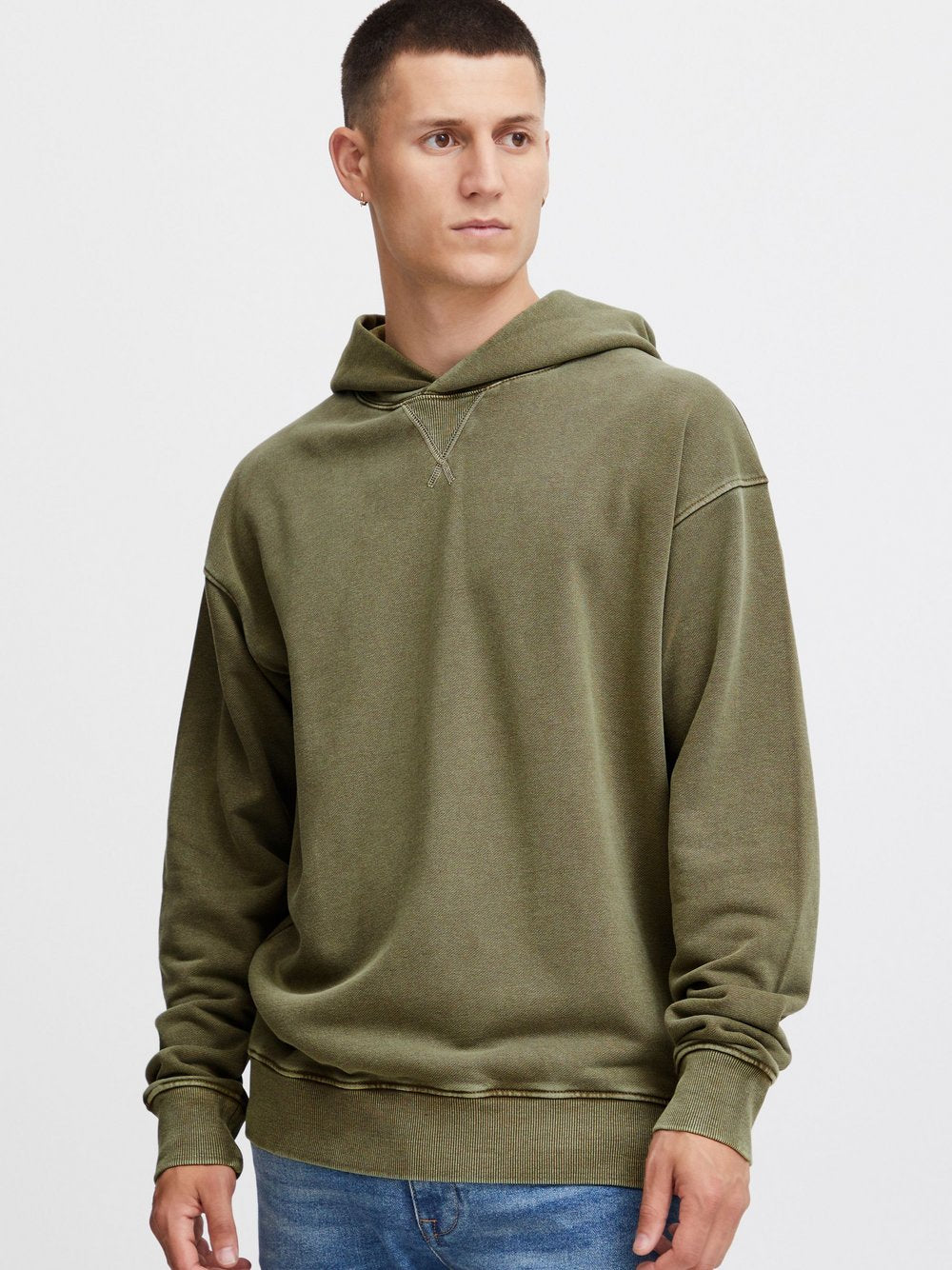 Indicode Hoodie Herren Baumwolle bedruckt