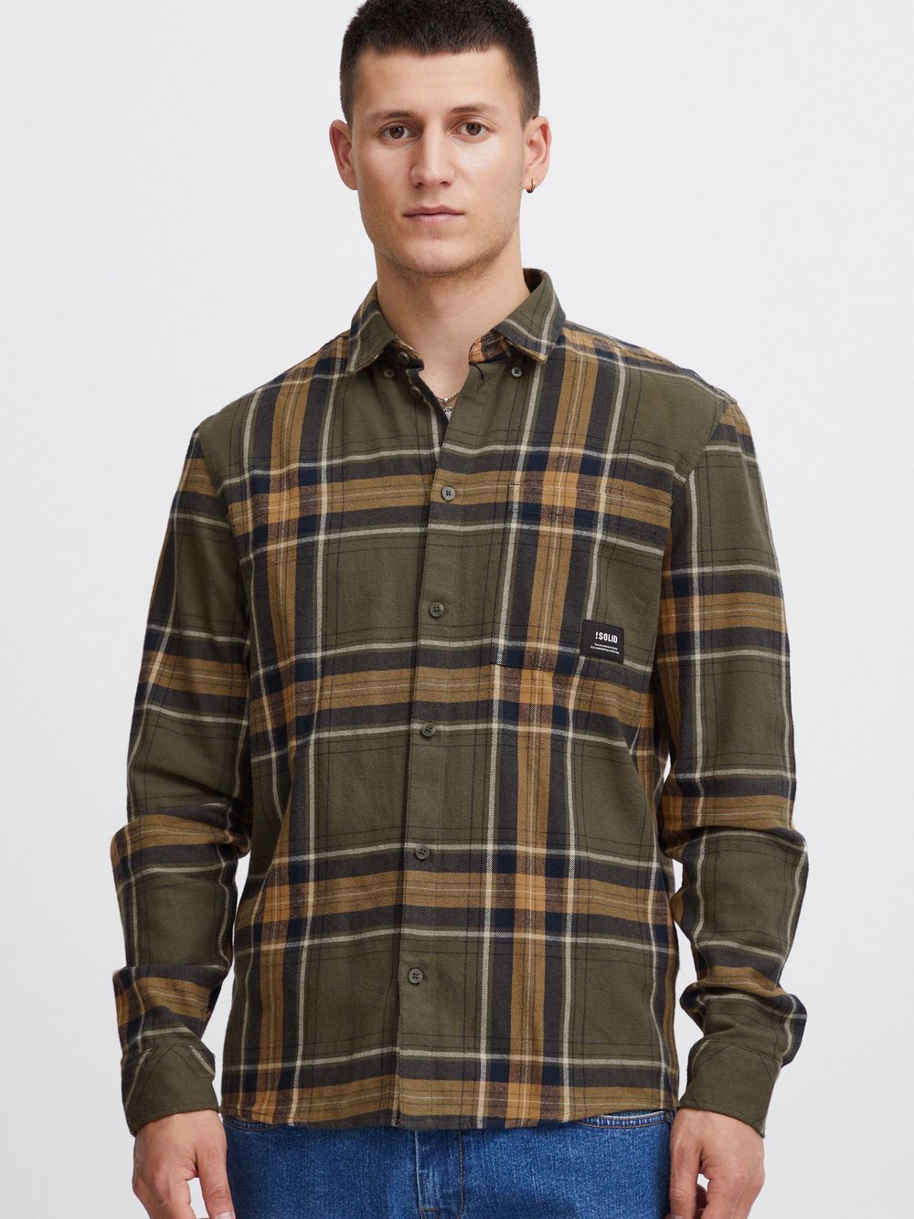 Indicode Langarmhemd Herren Regular Fit gestreift