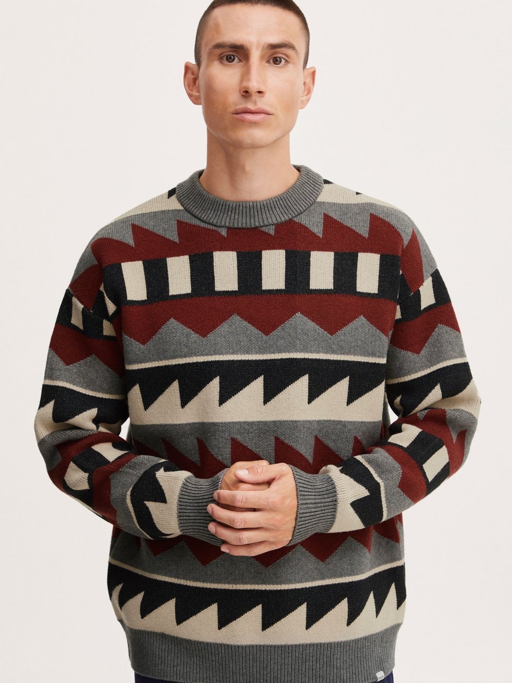 Indicode Rundhalspullover Herren Baumwolle