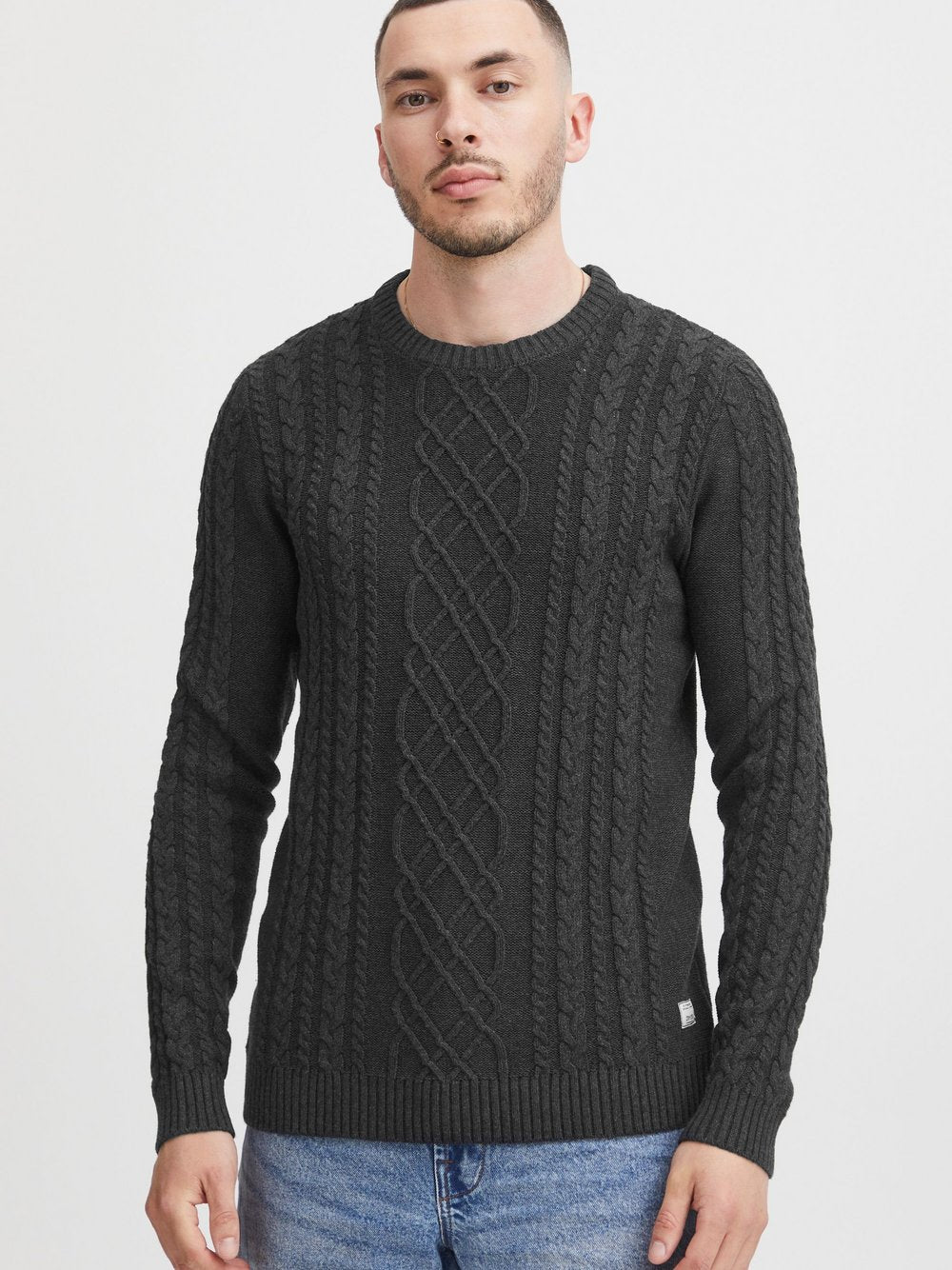 Indicode Strickpullover Herren Baumwolle meliert