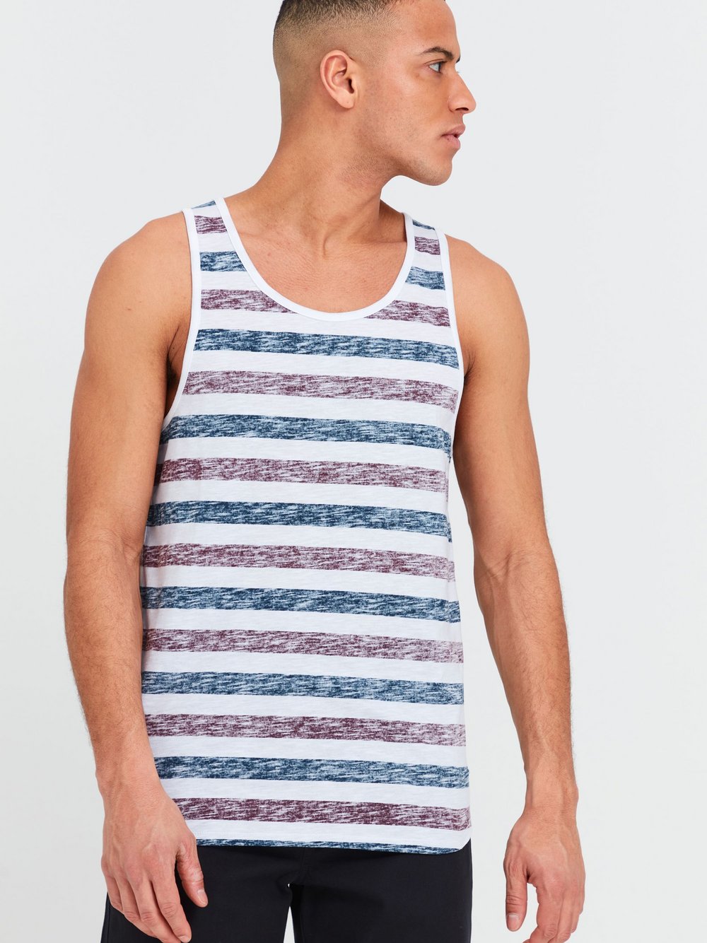 Solid Tanktop Herren Baumwolle bedruckt