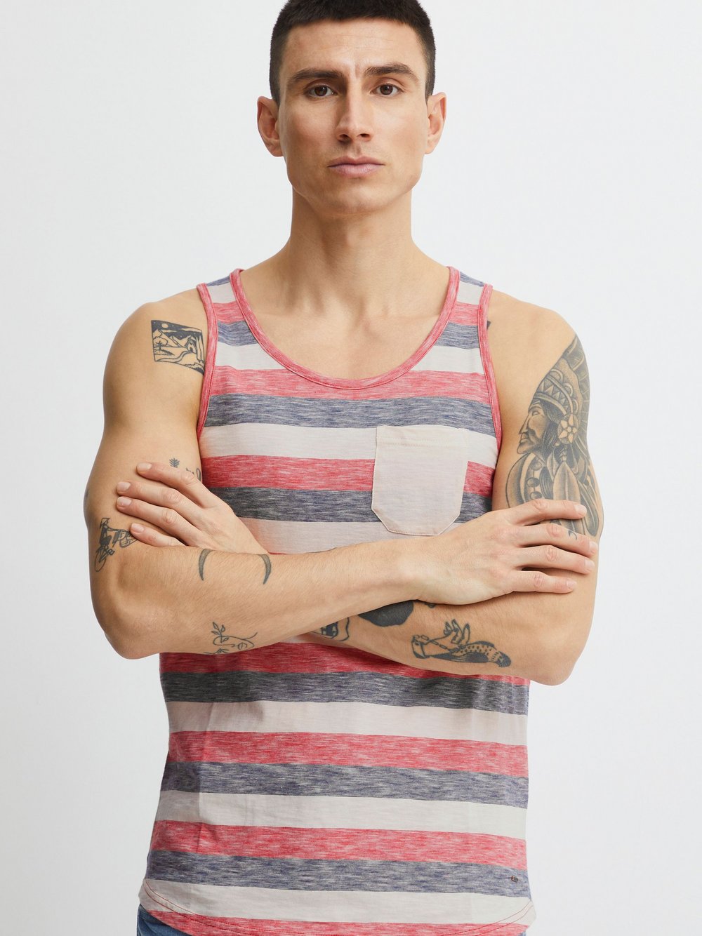 Solid Tanktop Herren Baumwolle bedruckt