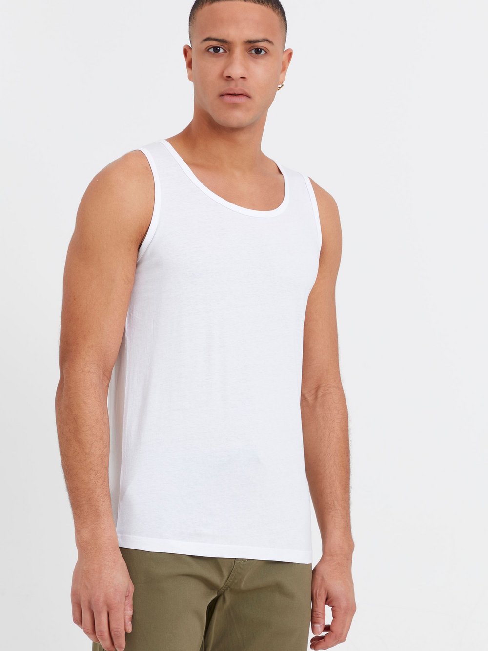 Solid Tanktop Herren Baumwolle bedruckt