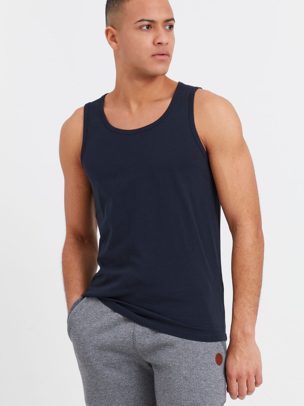 Solid Tanktop Herren Baumwolle bedruckt