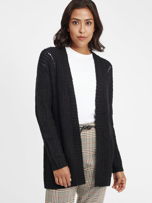 OXMO Strickjacke Damen strukturiert