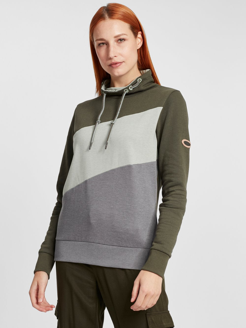 OXMO Sweatshirt Damen Baumwolle gemustert