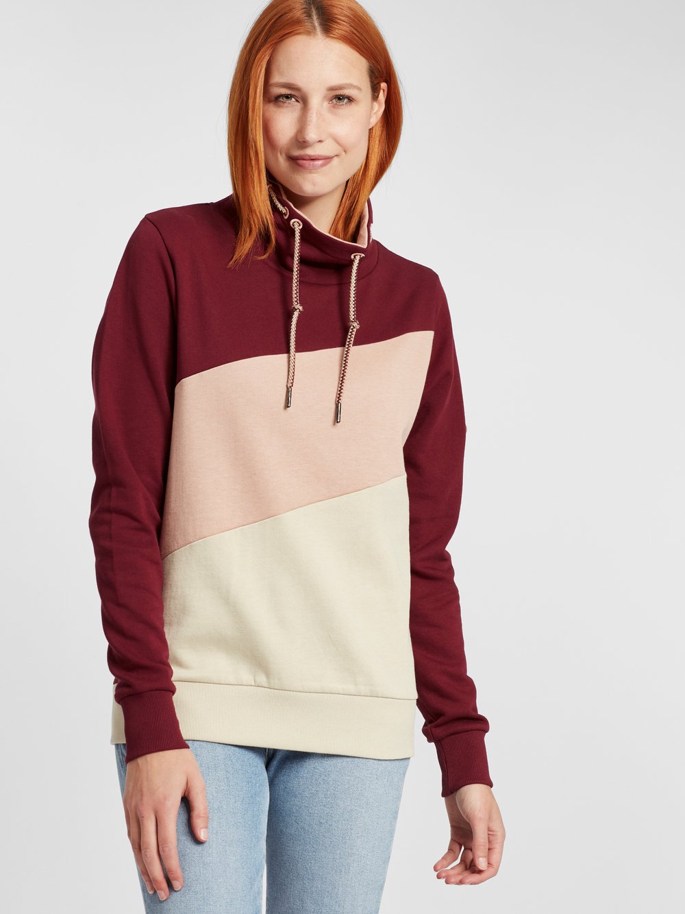 OXMO Sweatshirt Damen Baumwolle gemustert