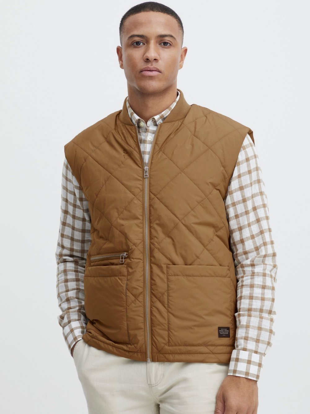 Indicode Steppweste Herren Polyamid gemustert