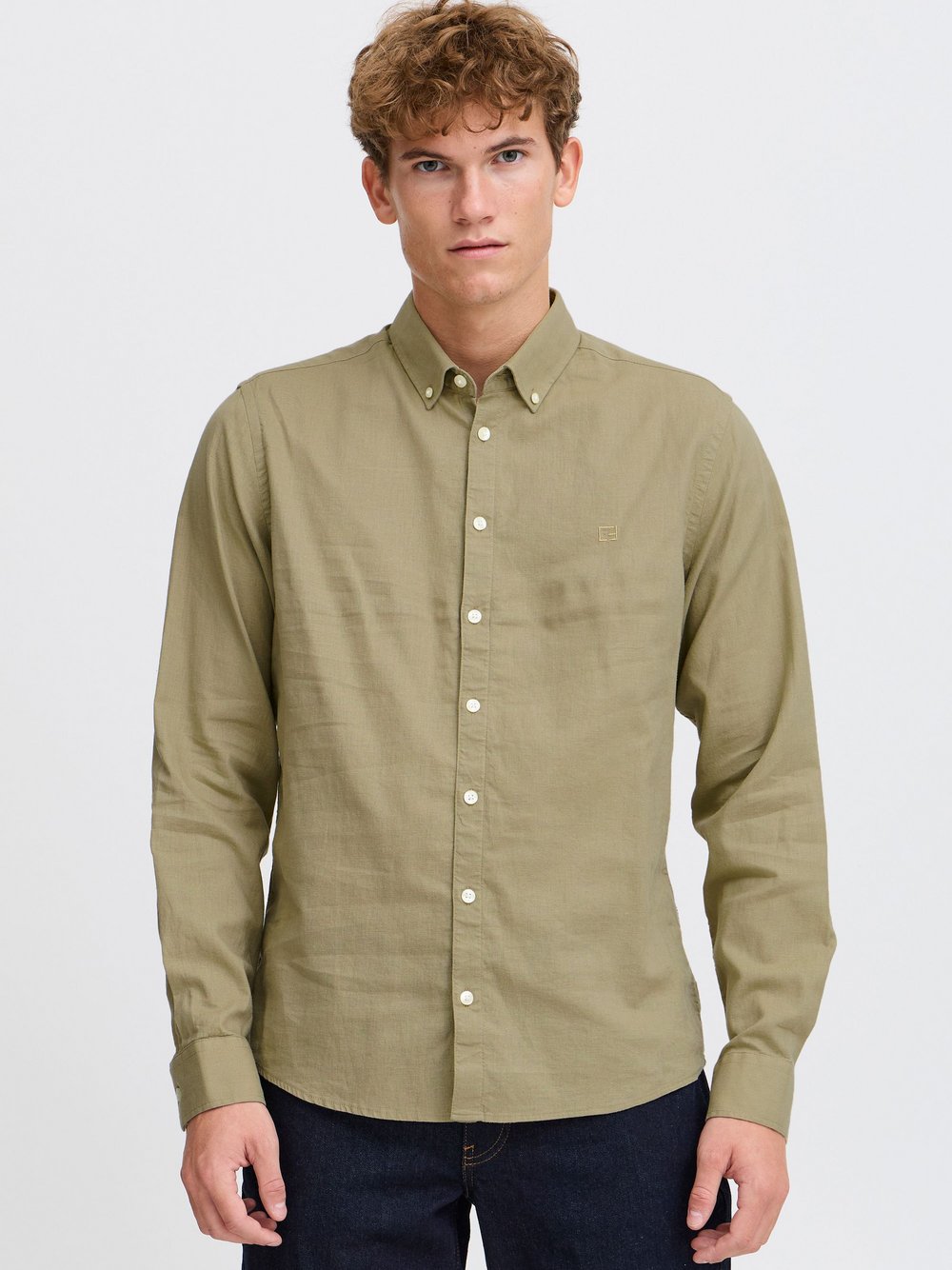 Indicode Langarmhemd Herren Regular Fit gestreift