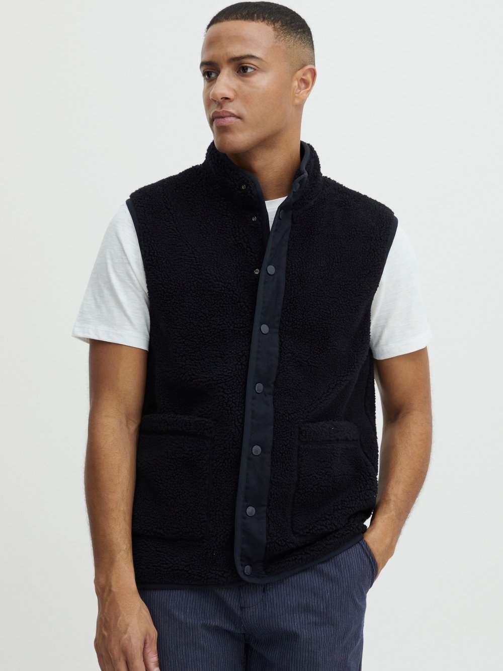 11 Project Fleeceweste Herren gemustert