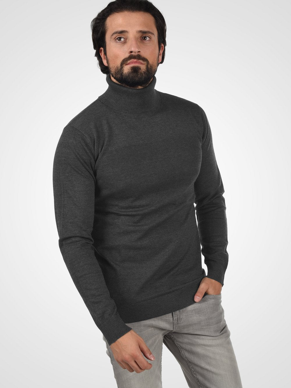 BLEND Rollkragenpullover Herren Baumwolle