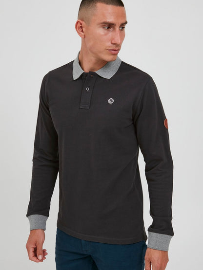 Solid Langarmshirt Herren Baumwolle