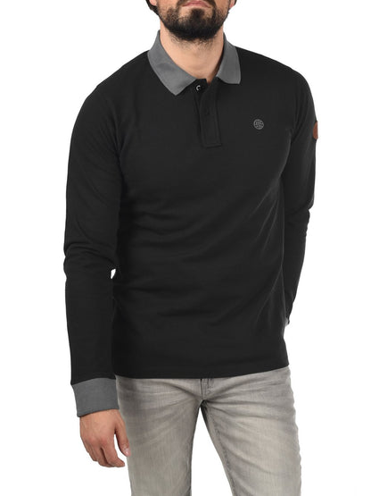 Solid Langarmshirt Herren Baumwolle