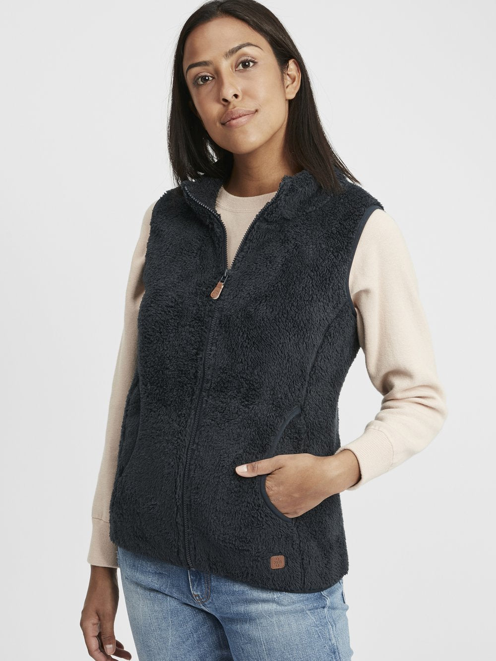 OXMO Fleeceweste Damen gemustert