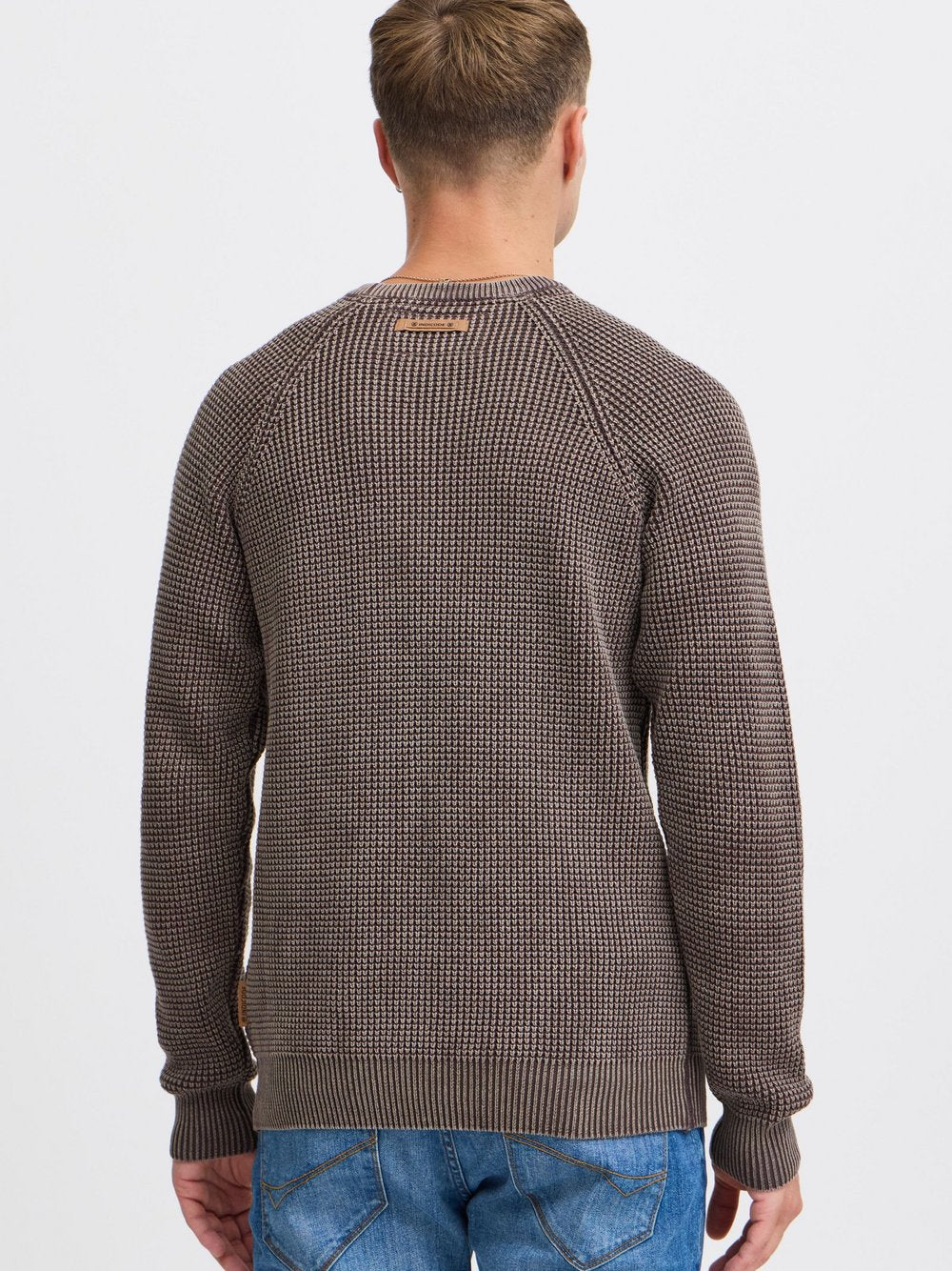 Indicode Strickpullover Herren Baumwolle meliert