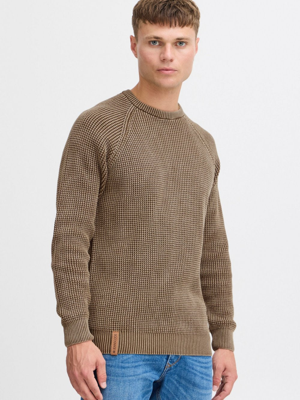 Indicode Strickpullover Herren Baumwolle meliert