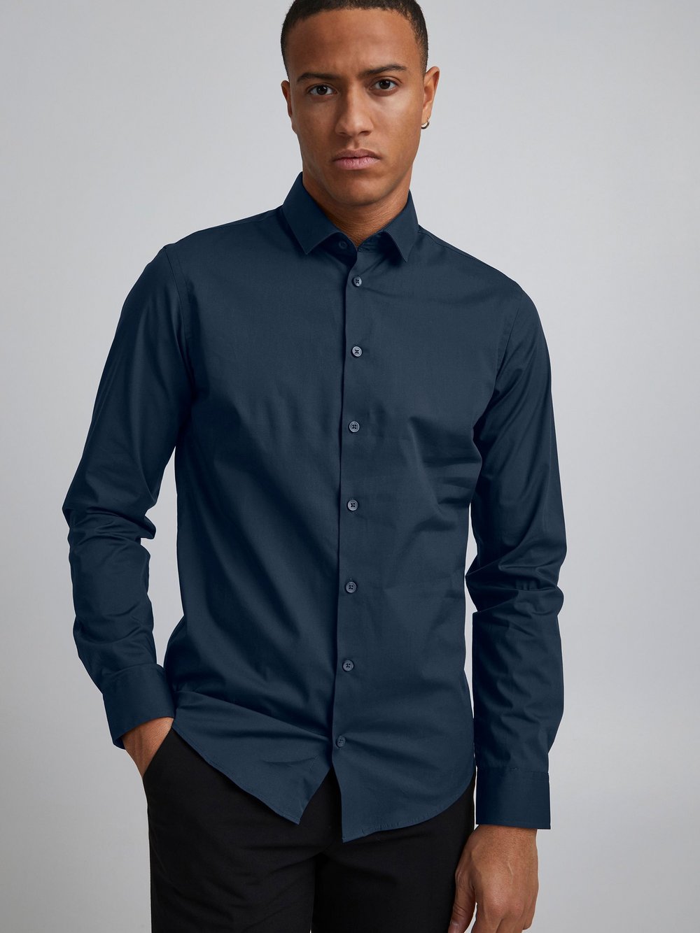 Indicode Langarmhemd Herren Regular Fit gestreift