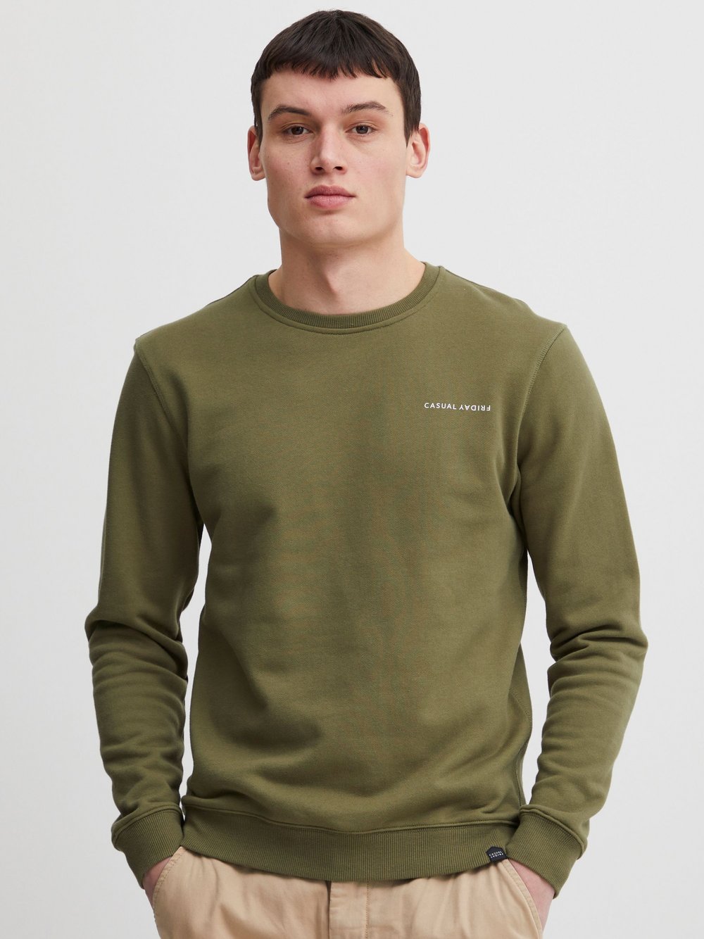 CASUAL FRIDAY Rundhalspullover Herren Baumwolle