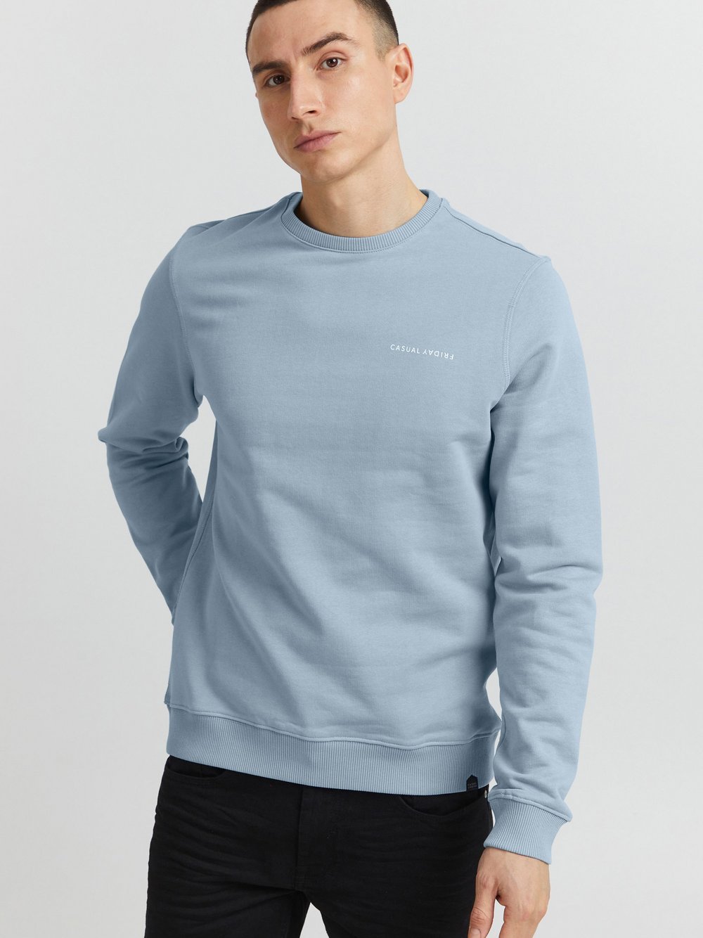 CASUAL FRIDAY Rundhalspullover Herren Baumwolle