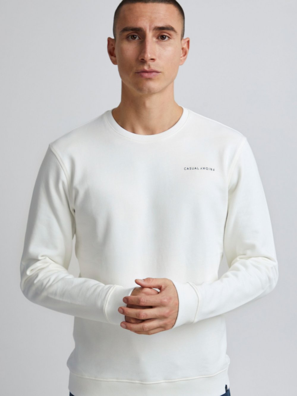 CASUAL FRIDAY Rundhalspullover Herren Baumwolle