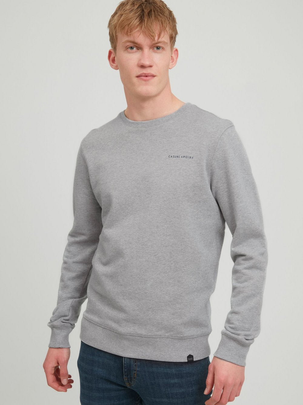 CASUAL FRIDAY Rundhalspullover Herren Baumwolle