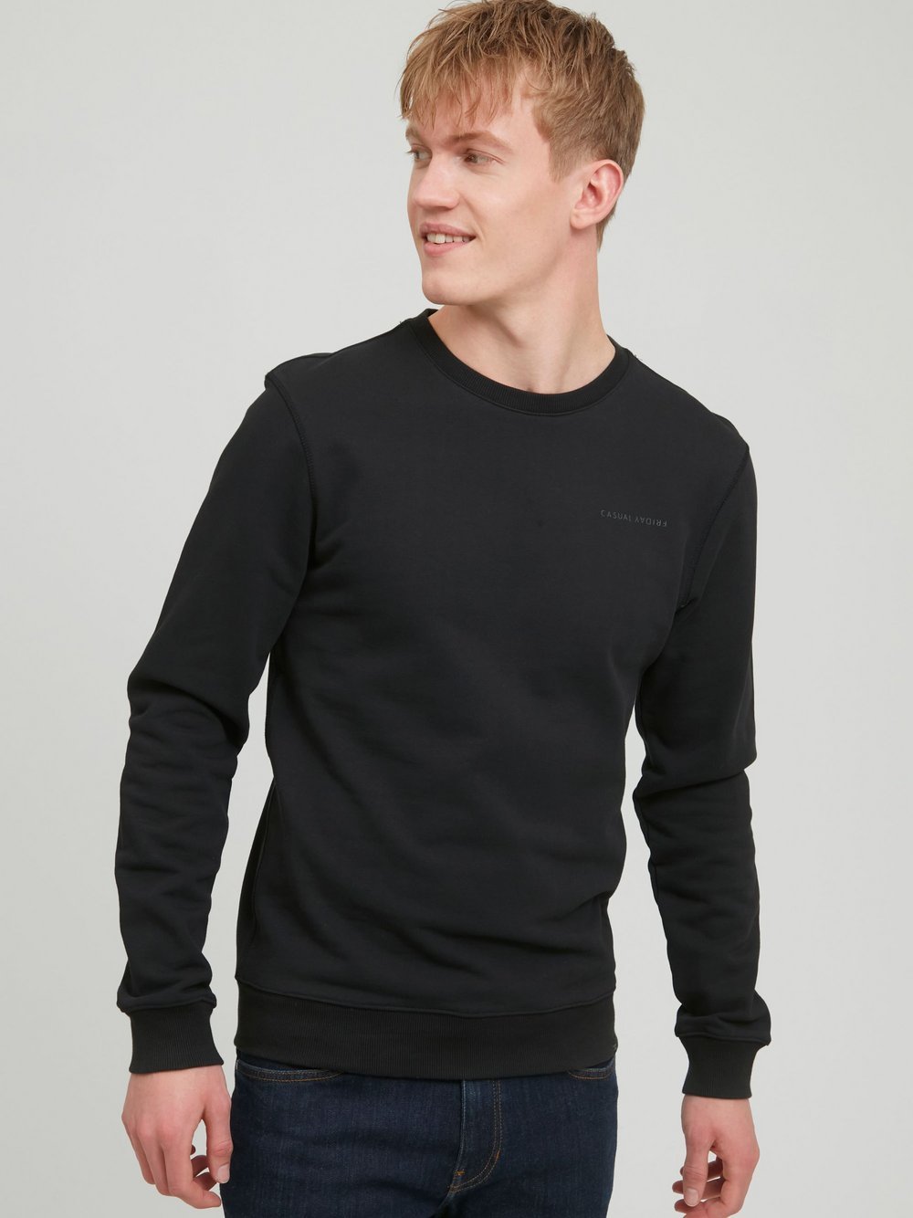 CASUAL FRIDAY Rundhalspullover Herren Baumwolle