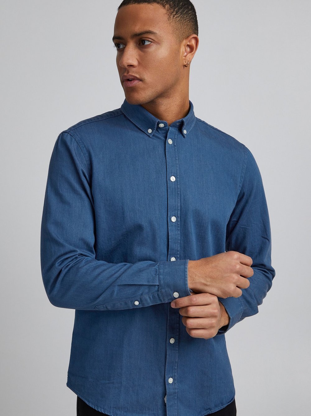 CASUAL FRIDAY Jeanshemd Herren Regular Fit Baumwolle