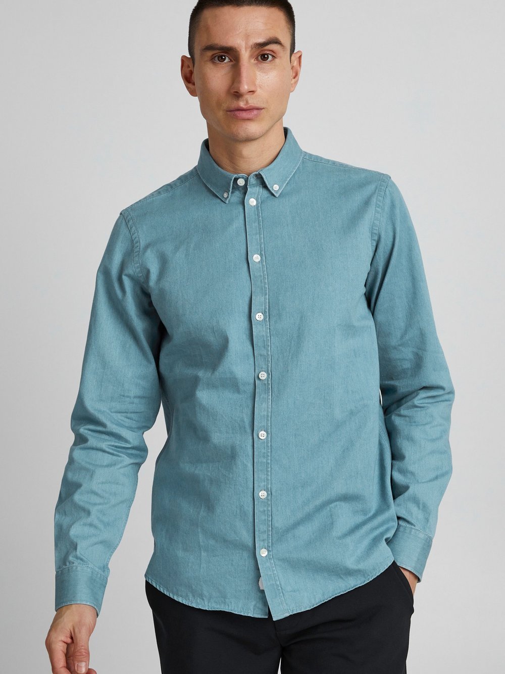 CASUAL FRIDAY Jeanshemd Herren Regular Fit Baumwolle