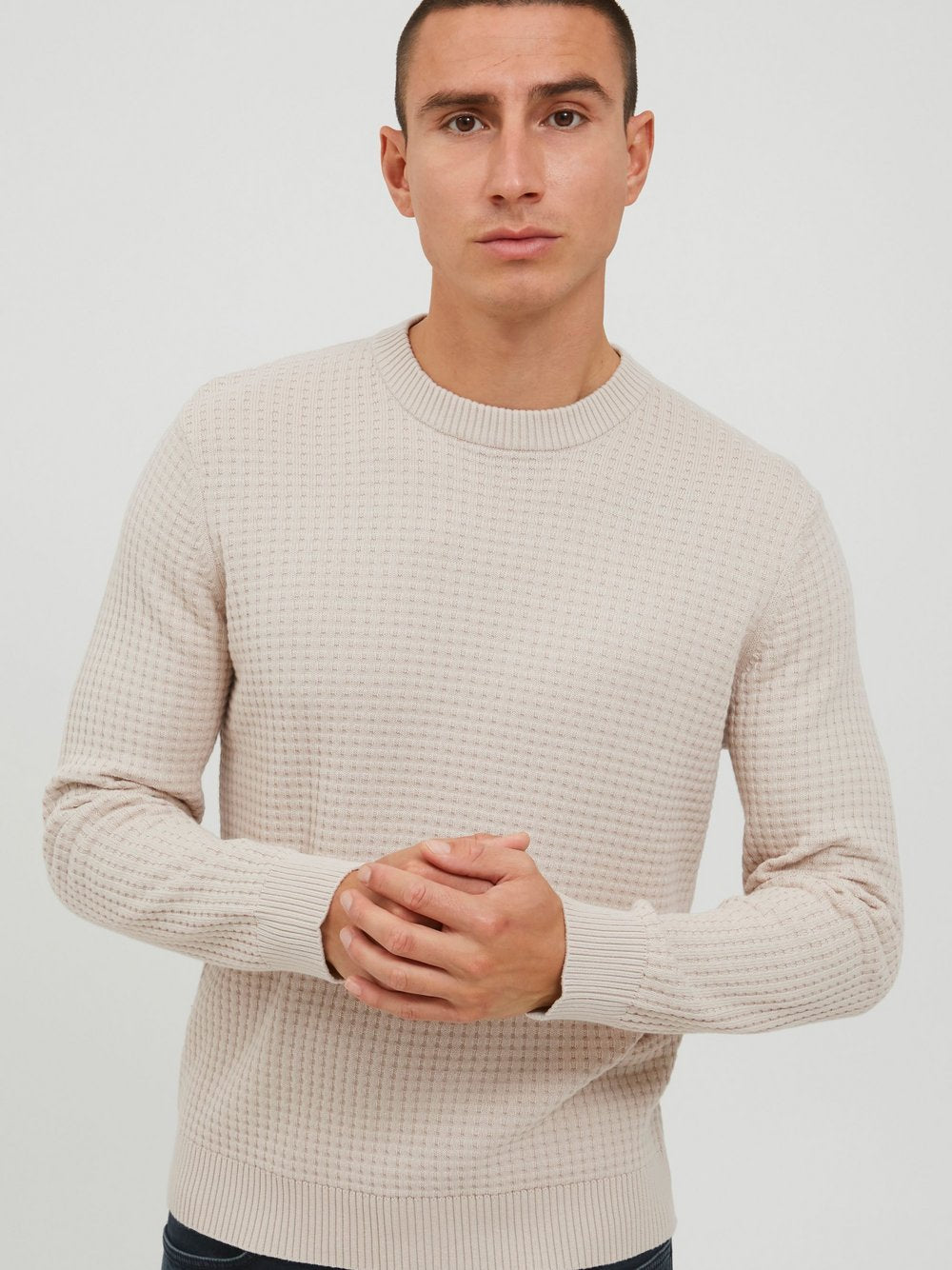 CASUAL FRIDAY Rundhalspullover Herren Baumwolle