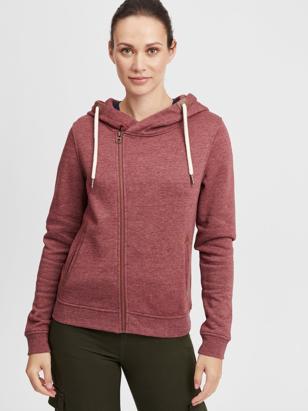 OXMO Kapuzensweatjacke Damen Baumwolle