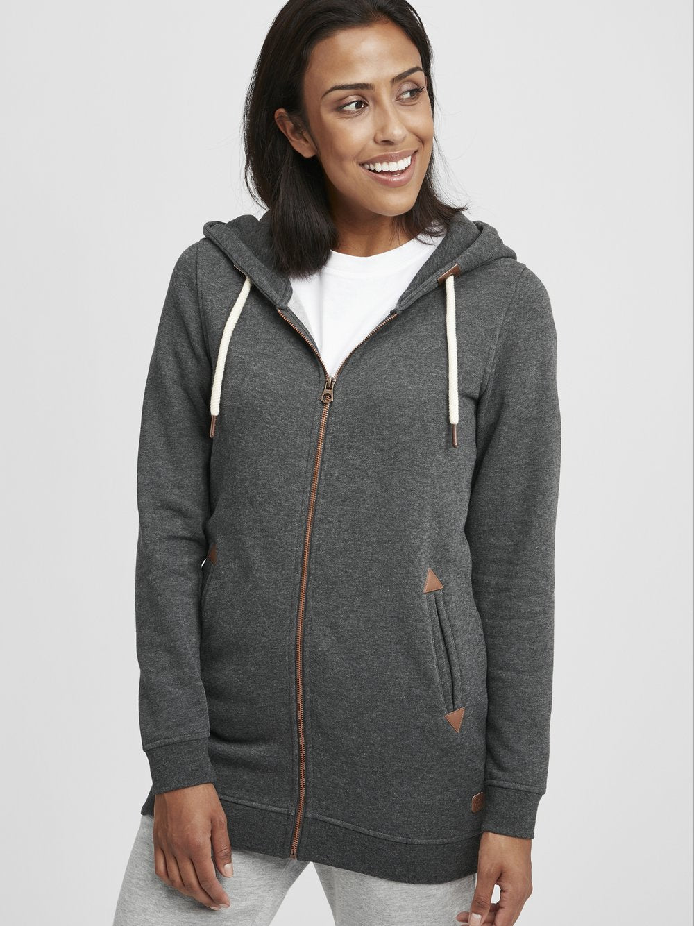OXMO Kapuzensweatjacke Damen Baumwolle