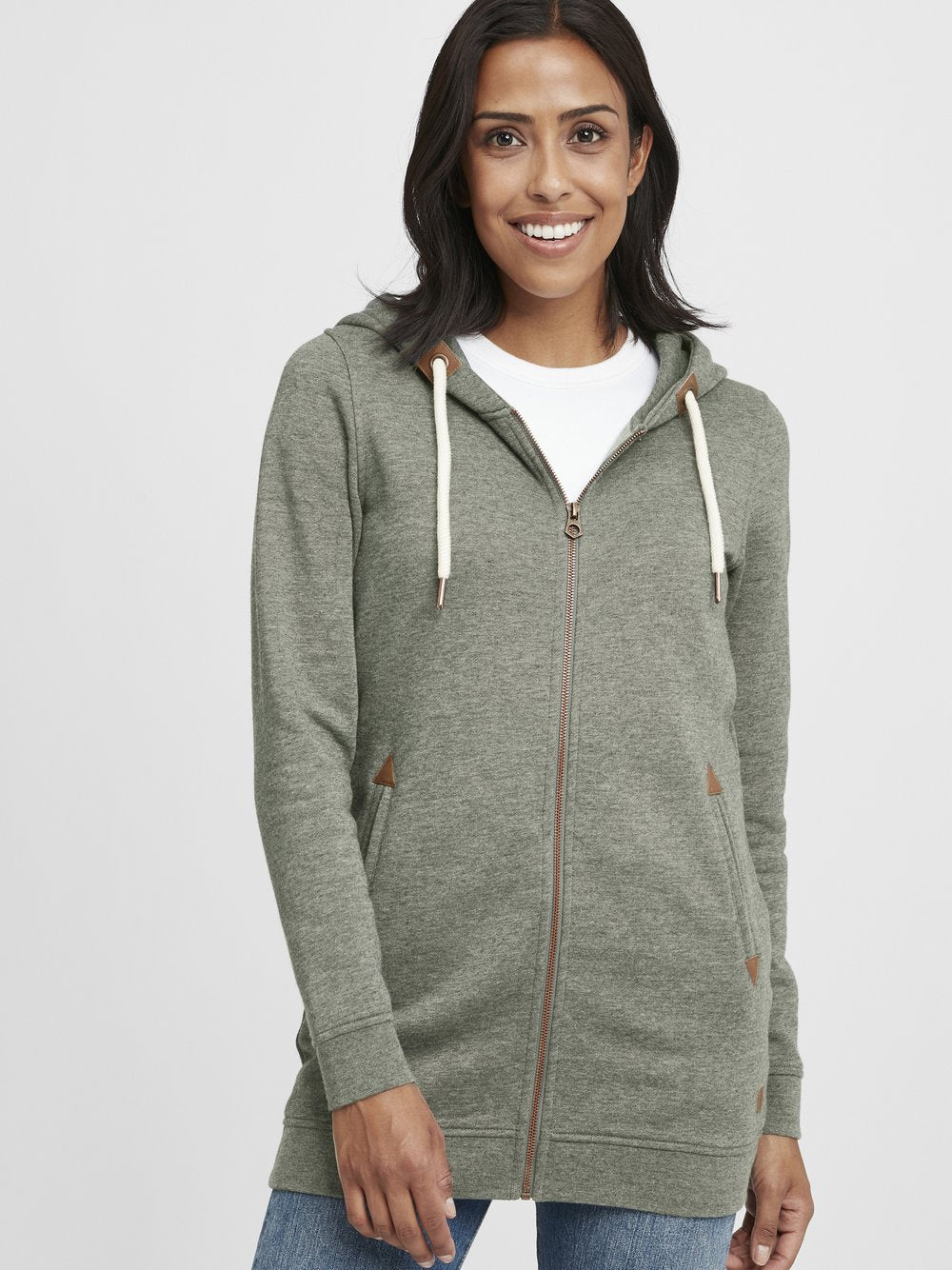 OXMO Kapuzensweatjacke Damen Baumwolle