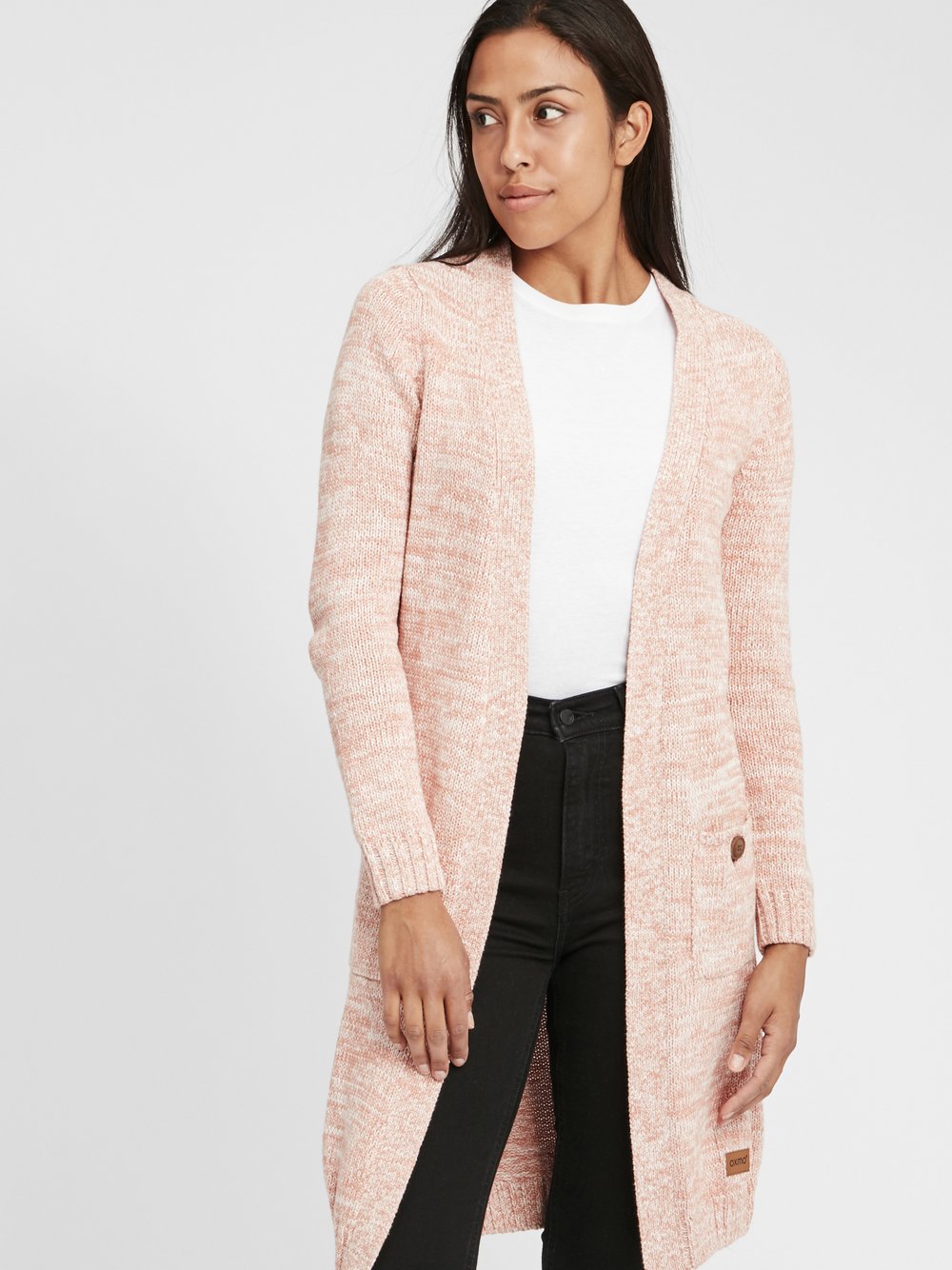 OXMO Strickjacke Damen Baumwolle gemustert