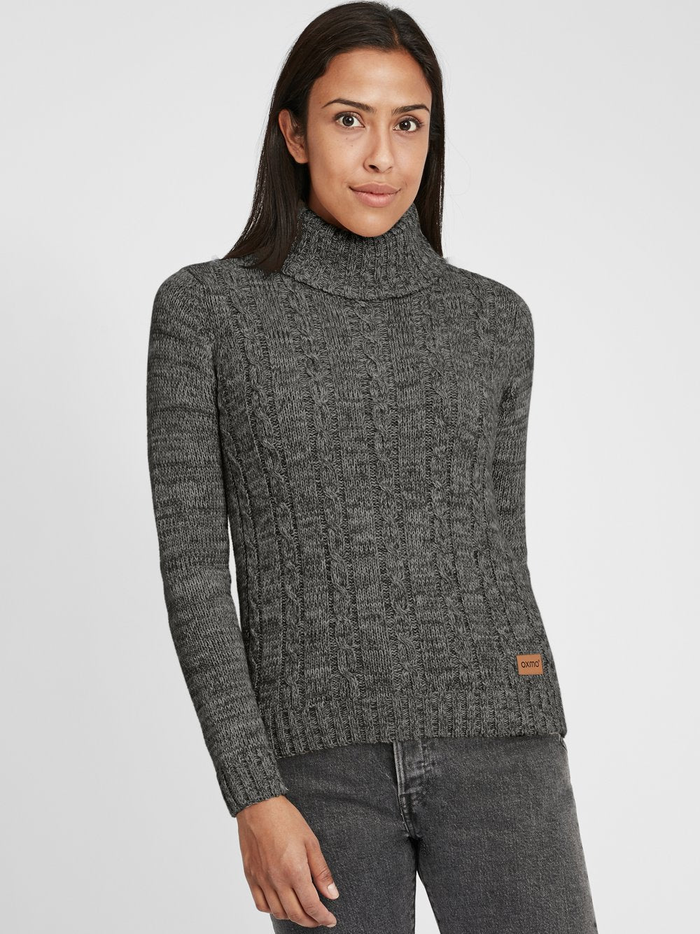 OXMO Rollkragenpullover Damen Baumwolle
