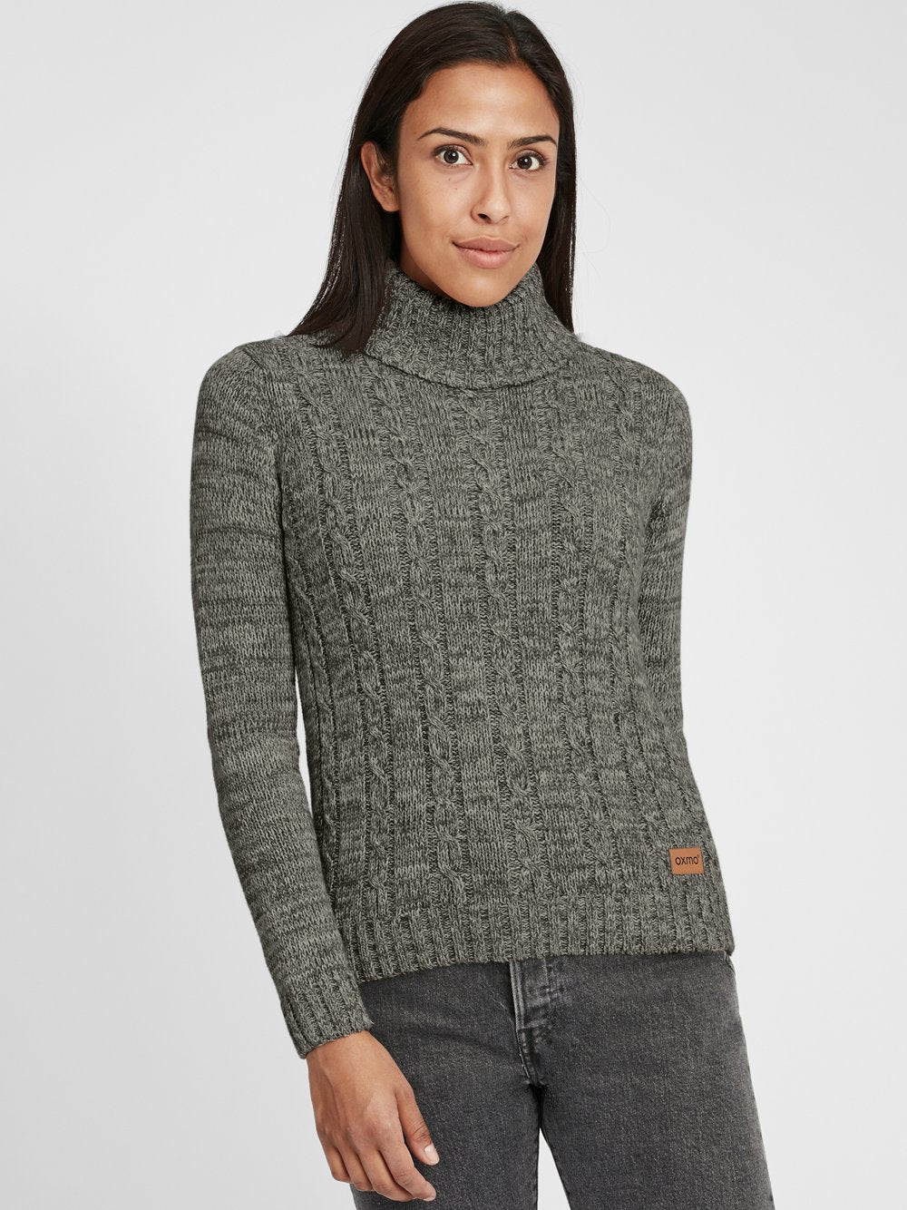 OXMO Rollkragenpullover Damen Baumwolle