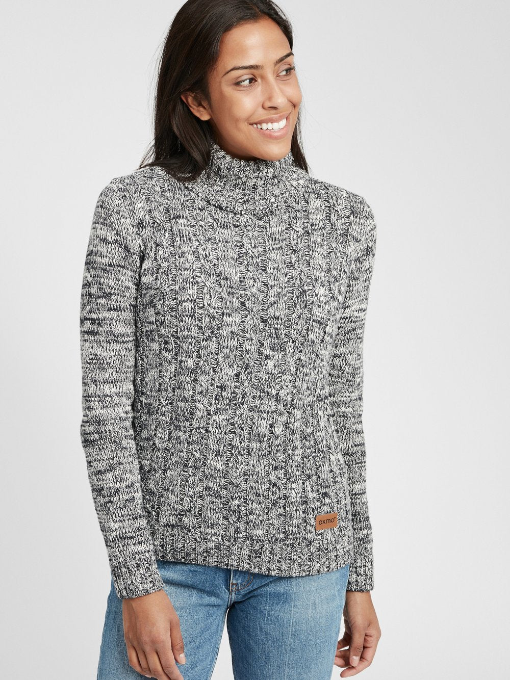 OXMO Rollkragenpullover Damen Baumwolle