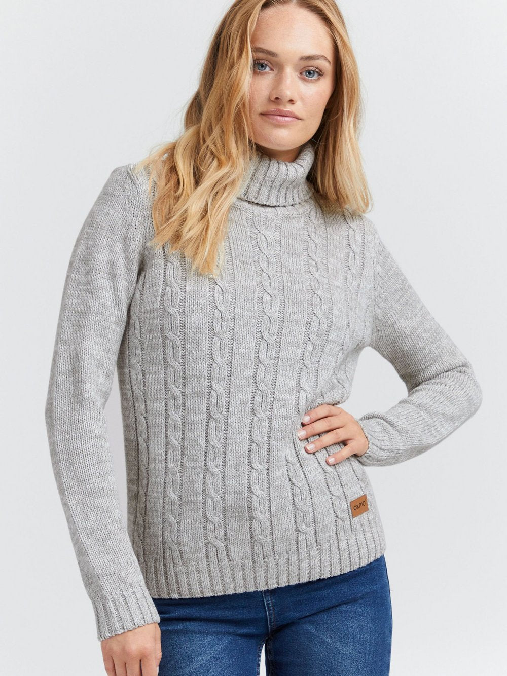 OXMO Rollkragenpullover Damen Baumwolle