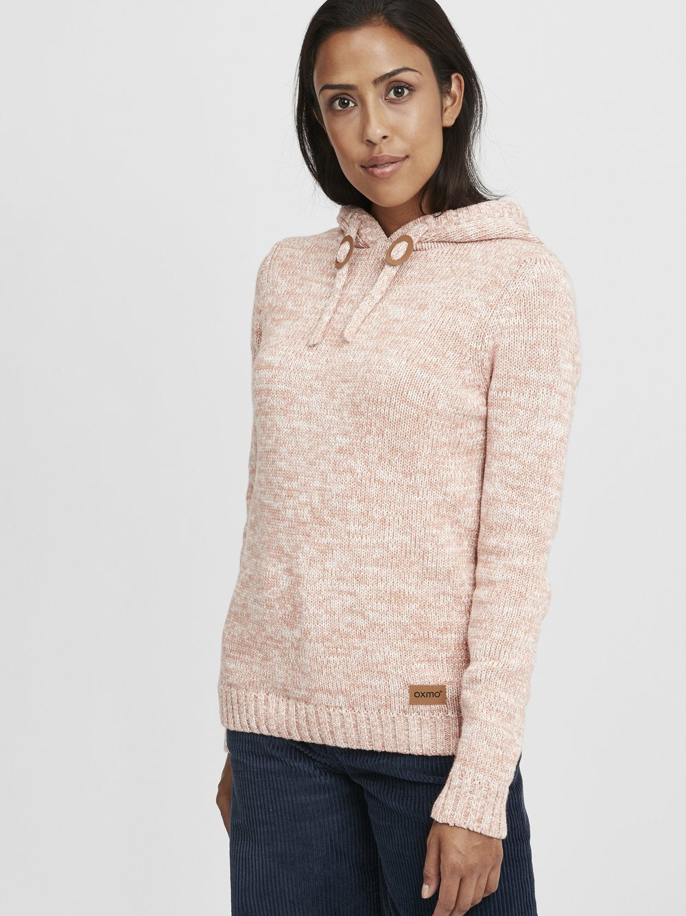 OXMO Strickpullover Damen Baumwolle meliert
