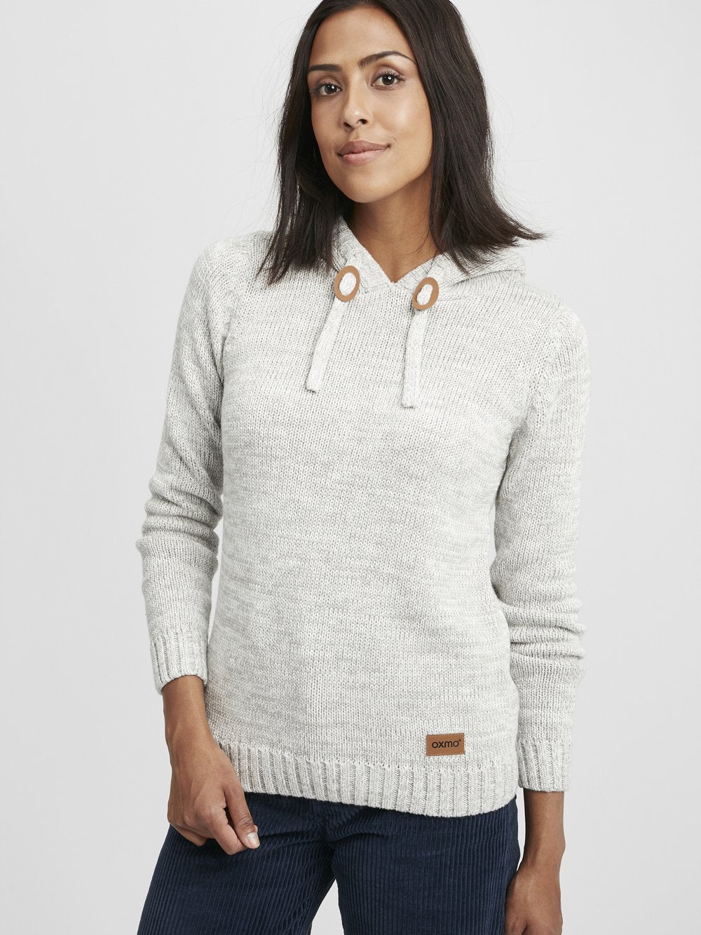 OXMO Strickpullover Damen Baumwolle meliert