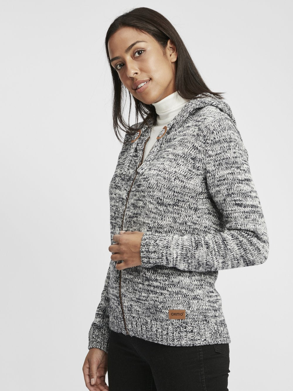 OXMO Strickjacke Damen Baumwolle meliert