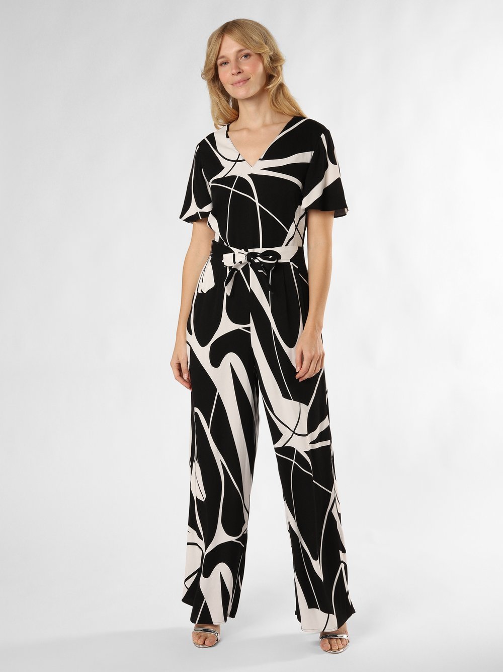 comma Jumpsuit Damen Viskose gemustert