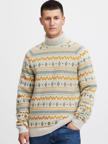 BLEND Weihnachtspullover Herren gemustert