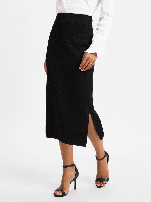 BOSS Maxirock Damen Viskose gemustert