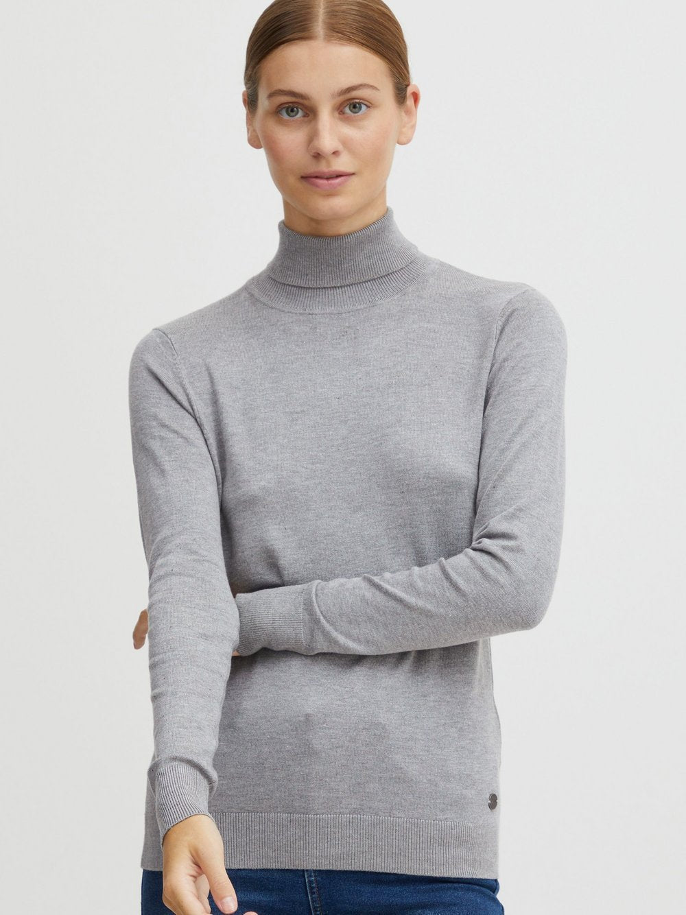 OXMO Rollkragenpullover Damen Viskose