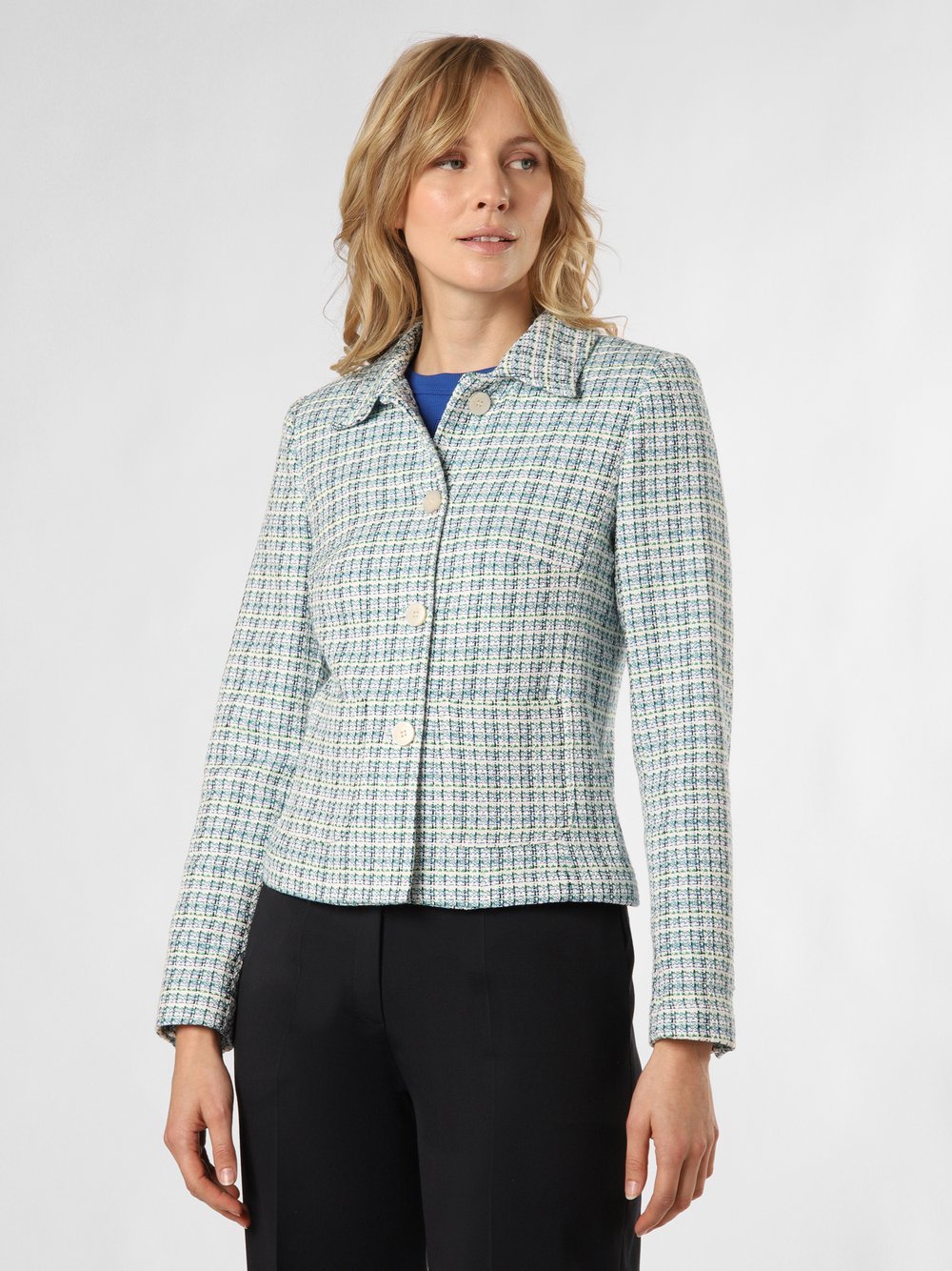 More & More Blazer Damen Baumwolle kariert