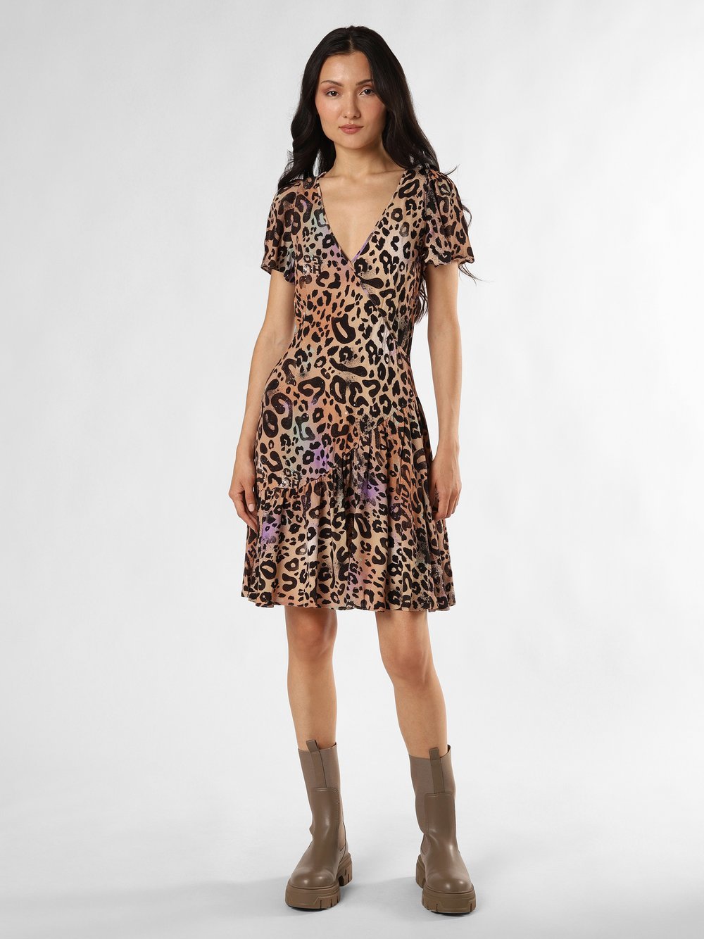 HUGO Kleid Damen Chiffon gemustert