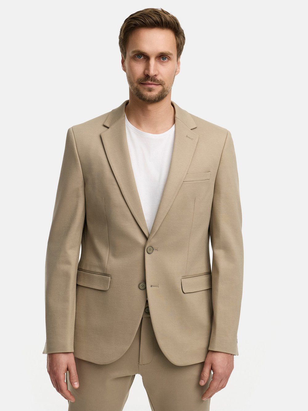 Jeff Sakko Herren Slim Fit Viskose