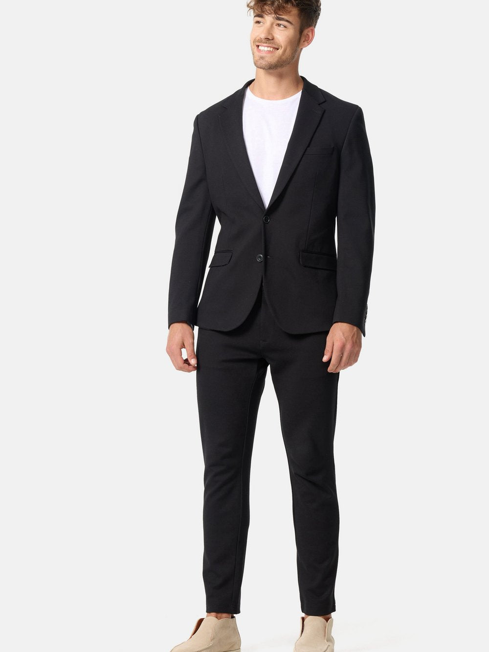 Jeff Anzugweste Herren Slim Fit Jersey